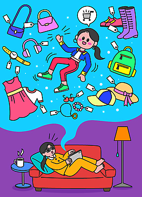 전신 모자 원피스 여자 커피 하늘색 운동화 신발 일러스트 장신구 탁자 성인 두명 쇼핑 소파 태블릿 눕기 보라색 헤드폰 헤드셋 잠옷 핸드백 스탠드 잡기 손목시계 백팩 가상공간 피팅 아바타 가상현실 성인여자만 롱부츠 메타버스 국내일러스트 AI파일 잡화 옷 음료 시계 컬러 음향기기 가구 의자 가방 모션 조명 부츠 사람 파란색 전자제품 스마트기기 여자만 성인만 파일형식 벡터