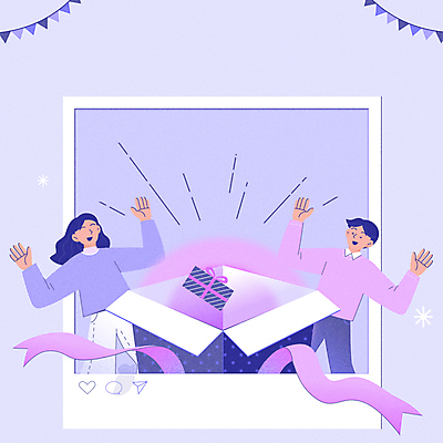 구름 여자 남자 리본 모션 웃음 상반신 성인 타이포그라피 두명 선물상자 손들기 보라색 기쁨 만세 하트 오픈 영상 쏟아짐 동영상 가랜드 소셜네트워크 성인만 인플루언서 모션그래픽 MP4 MOV 자연요소 모양 문자 감정 컬러 표정 선물 사람 상자 파티용품 파일형식 유명인