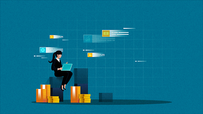 전신 응시 여자 화살표 지폐 비즈니스 모션 그래프 한명 들기 앉기 정장 성인 경제 파란색 태블릿 동전 비즈니스우먼 막대그래프 금화 영상 동영상 동전탑 폭등 얼굴없음 성인여자한명만 인플레이션 모션그래픽 MP4 MOV 1 시선 옷 컬러 돈 사람 전자제품 스마트기기 쌓기 직장인 황금 상승 여자한명만 성인여자만 파일형식