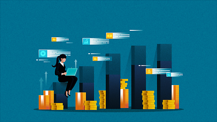 전신 응시 여자 화살표 지폐 비즈니스 모션 그래프 한명 들기 앉기 정장 성인 경제 파란색 태블릿 동전 비즈니스우먼 막대그래프 금화 영상 동영상 동전탑 폭등 얼굴없음 성인여자한명만 인플레이션 모션그래픽 MP4 MOV 1 시선 옷 컬러 돈 사람 전자제품 스마트기기 쌓기 직장인 황금 상승 여자한명만 성인여자만 파일형식