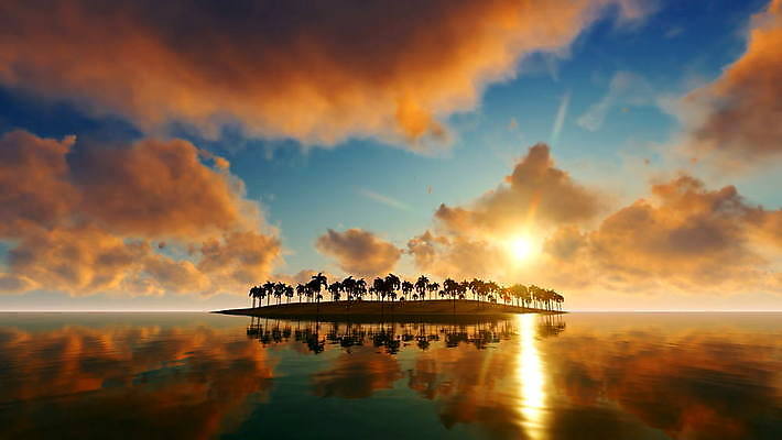 바다 섬 자연 하늘 사람없음 물 관광지 야자수 햇빛 태양 이국적 4K MOV 해외동영상 클립영상 자연요소 나무 여행 생태계 동영상 파일형식