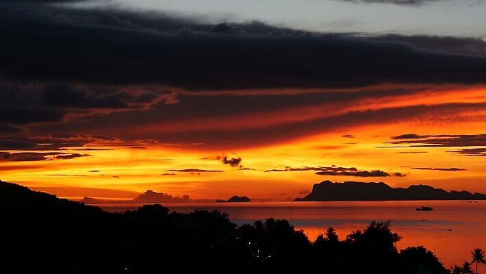 바다 태국 자연 사람없음 야외 햇빛 일몰 보트 타임랩스 MOV 해외동영상 클립영상 아시아 배_교통 촬영기법 태양 노을 생태계 동영상 파일형식
