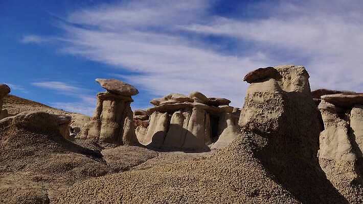 공원 자연 산 멕시코 건조 국립공원 사람없음 야외 가로 스터디 계곡 미국 사막 탐험 외계인 황무지 사암 뉴멕시코 전국 지질학 특별함 불모지 4K 건조기후 MP4 해외동영상 클립영상 공공시설 교육 컨셉 북아메리카 학습 미확인물체 돌_바위 생태계 동영상 파일형식