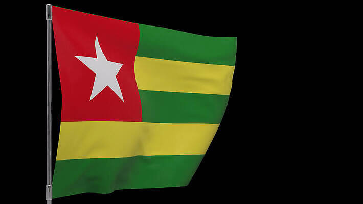 배너 물결 사람없음 깃발 깃대 봉 애국심 전국 토고 4K MOV 해외동영상 클립영상 동영상 파일형식 서아프리카