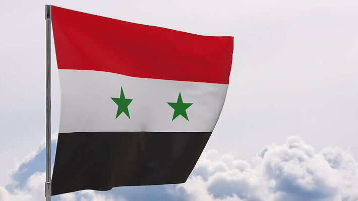 배너 물결 백그라운드 하늘 바람 사람없음 파란색 흰색 깃발 깃대 봉 애국심 시리아 전국 4K MOV 해외동영상 클립영상 자연요소 컬러 중동 날씨 동영상 파일형식