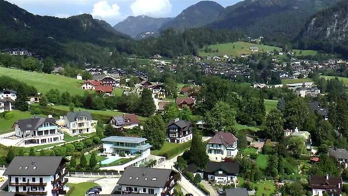 안테나 사람없음 관광지 마을 오스트리아 알프스 타운 잘츠부르크 MP4 해외동영상 클립영상 유럽 여행 통신 도시 동영상 파일형식