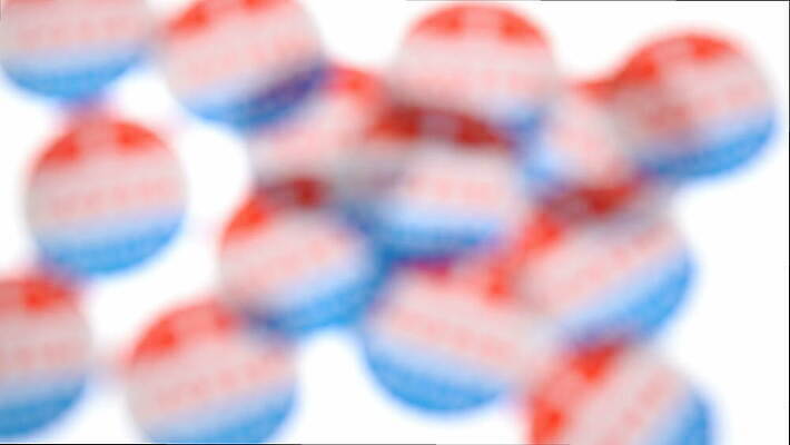 캠페인 스티커 텍스트 회의 사람없음 아웃포커스 가로 파티 미국 원형 메시지 선택 투표 선거 민주주의 자르기 흰배경 배지 고립 오늘 의무 전국 정치 대리인 4K MOV 해외동영상 클립영상 도형 백그라운드 컨셉 북아메리카 비즈니스 모션 촬영기법 이벤트 흰색 동영상 파일형식