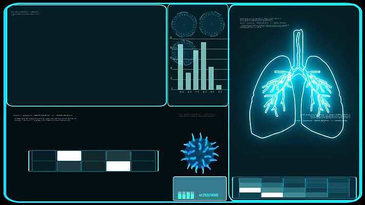 공 건강 사람없음 치료 세계 약 디지털 펼침 환자 의사 열 수비 바이러스 보호 질병 위험 분석 예방 생물학 감염 전염 미생물 경보 기침 돌봄 백신 위기 전염병 코로나바이러스 4K MP4 해외동영상 AI_인공지능 클립영상 교육 컨셉 의학 모션 생물 의료진 동영상 파일형식