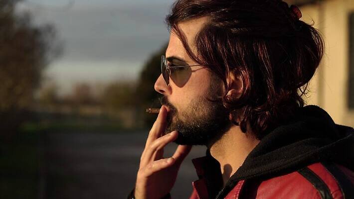 백인 라이프스타일 손 공원 남자 얼굴 백그라운드 자연 수염 함께함 흡연 담배 건강 한명 사람 소년 성인 야외 여름 청춘 검은색 흰색 그룹 연기 위험 담배연기 암 중독 습관 나쁜 니코틴 흡연자 힙스터 남용 4K MOV 해외동영상 클립영상 서양인 1 계절 공공시설 패션 어린이 컬러 컨셉 생활 신체부위 질병 생태계 동영상 파일형식