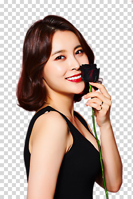 편집 편집이미지 응시 여자 한명 미소 웃음 들기 누끼 20대 성인 섹시 장미 한국인 단발머리 우아함 PNG 의료성형뷰티 성인여자한명만 편집소스 1 헤어스타일 시선 꽃 컨셉 모션 표정 사람 동양인 청년 여자한명만 성인여자만 파일형식