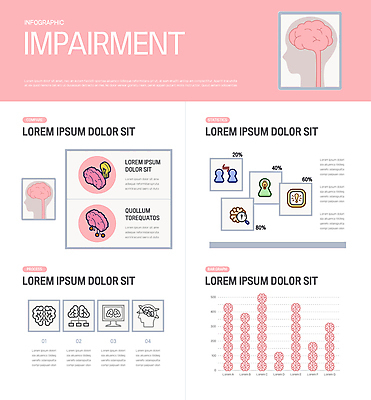 분홍색 일러스트 전구 그래프 사람모양 사람없음 인포그래픽 얼굴모양 두뇌 뇌 장애 뇌질환 국내일러스트 AI파일 모양 얼굴 컬러 질병 파일형식 벡터