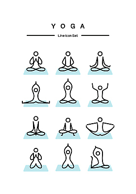 아이콘 실루엣 하늘색 요가 사람모양 앉기 사람없음 운동 손들기 스트레칭 요가자세 매트 균형 라인아이콘 2D아이콘 AI파일 모양 웰빙 포즈 모션 촬영기법 건강 파란색 파일형식 벡터