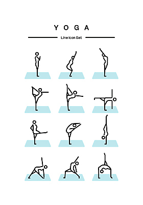 아이콘 실루엣 하늘색 요가 사람모양 서기 사람없음 운동 손들기 스트레칭 요가자세 매트 균형 라인아이콘 다리들기 2D아이콘 AI파일 모양 웰빙 포즈 모션 촬영기법 건강 파란색 파일형식 벡터