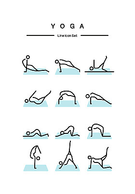 아이콘 실루엣 하늘색 요가 사람모양 사람없음 운동 스트레칭 요가자세 매트 균형 라인아이콘 다리들기 2D아이콘 AI파일 모양 웰빙 포즈 모션 촬영기법 건강 파란색 파일형식 벡터