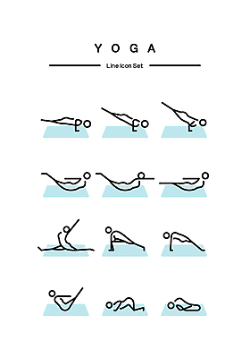 아이콘 실루엣 엎드리기 하늘색 요가 사람모양 사람없음 운동 스트레칭 요가자세 매트 균형 라인아이콘 2D아이콘 AI파일 모양 웰빙 포즈 모션 촬영기법 건강 파란색 파일형식 벡터