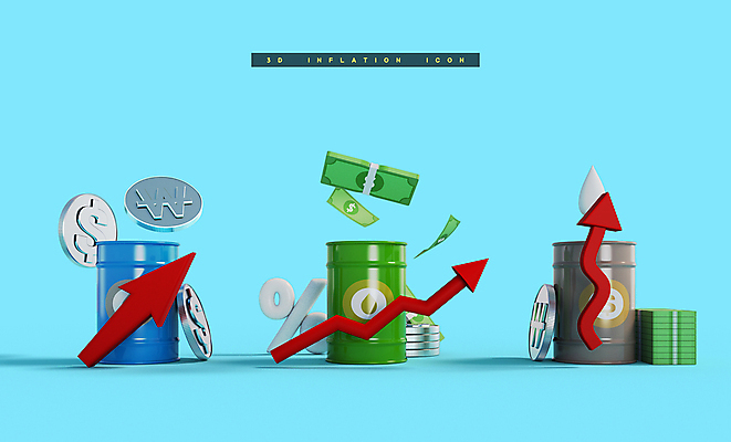 PSD 편집 편집이미지 화살표 하늘색 지폐 사람없음 3D 달러 동전 원화 퍼센트 석유 디지털합성 상승 기름값 기름통 돈더미 편집소스 인플레이션 편집3D 컨셉 돈 통 경제 파란색 특수기호 가격 파일형식 더미