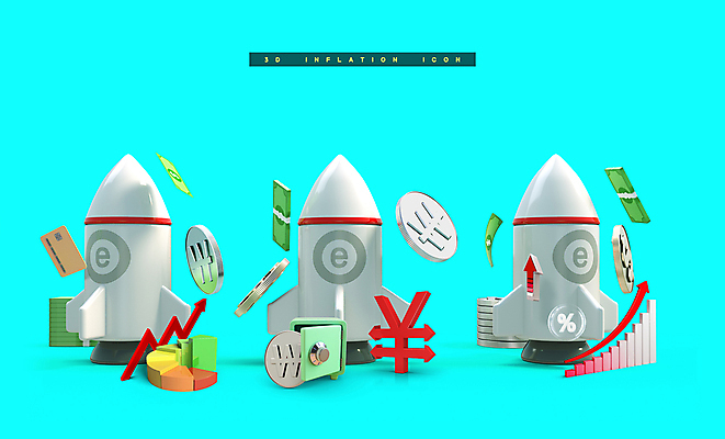 PSD 편집 편집이미지 화살표 하늘색 지폐 그래프 사람없음 3D 동전 로켓 신용카드 엔 돈다발 막대그래프 디지털합성 상승 금고 원그래프 편집소스 인플레이션 편집3D 컨셉 돈 금융 경제 파란색 파일형식