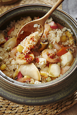 포토 JPG 새우 근접촬영 사람없음 당근 어묵 해산물 전복 관자 돌솥밥 해산물솥밥 국내포토 뷰포인트 밥 어패류 뿌리채소 갑각류 파일형식