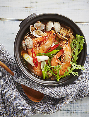 포토 JPG 새우 사람없음 홍고추 쑥갓 매운탕 대파 바지락 새우탕 국내포토 채소 고추 조개 갑각류 탕 파 파일형식