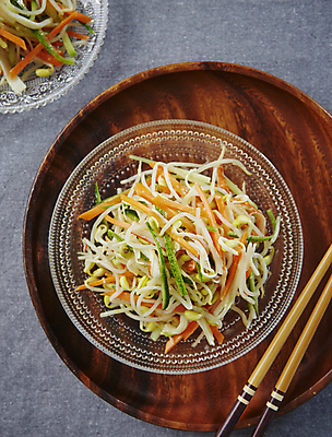 포토 JPG 회색배경 반찬 오이 사람없음 당근 머스터드 콩나물 냉채 국내포토 음식 백그라운드 채소 뿌리채소 회색 소스_음식 나물 파일형식