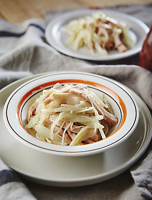 포토 JPG 반찬 감자 사람없음 아웃포커스 햄 팽이버섯 감자볶음 국내포토 음식 채소 촬영기법 육류 버섯 볶음 파일형식