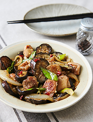 포토 JPG 가지 돼지고기 사람없음 중식 가지볶음 국내포토 음식 채소 육류 볶음 파일형식