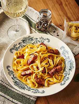 포토 JPG 서양음식 실내 사람없음 식탁보 까르보나라 나무배경 탈리아텔레 국내포토 음식 백그라운드 파스타 내부 파스타면 파일형식