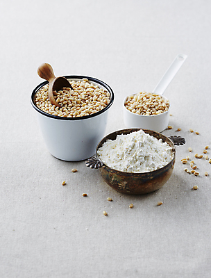 포토 JPG 그릇 식재료 회색배경 실내 사람없음 가루 담기 보리 찰보리 국내포토 식기 백그라운드 모션 곡류 내부 회색 파일형식