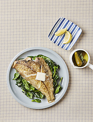 포토 JPG 사람없음 레몬 피클 생선구이 시금치 버터 가자미 가자미버터구이 국내포토 채소 과일 어류 구이 생선요리 절임 파일형식