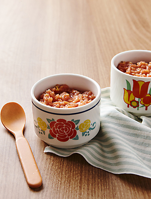 포토 JPG 토마토 사람없음 숟가락 케첩 볶음밥 나무배경 토마토리조또 국내포토 음식 백그라운드 채소 수저 소스_음식 리조또 파일형식