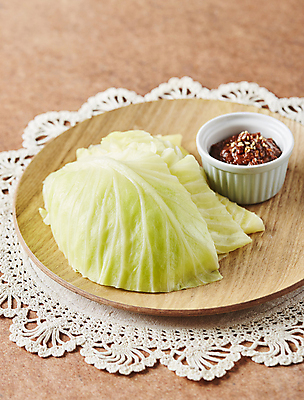 포토 JPG 사람없음 양배추 쌈장 쌈채소 갈색배경 양배추쌈 국내포토 백그라운드 채소 갈색 양념 쌈 파일형식