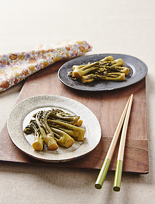 포토 JPG 반찬 사람없음 간장 두릅 장아찌 절임 베이지색배경 땅두릅 두릅장아찌 국내포토 음식 백그라운드 채소 양념 베이지색 파일형식