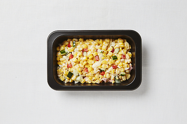 포토 JPG 양파 피망 오이 파프리카 옥수수 사람없음 흰배경 마요네즈 옥수수알갱이 콘샐러드 옥수수콘 국내포토 백그라운드 채소 곡류 샐러드 흰색 소스_음식 파일형식