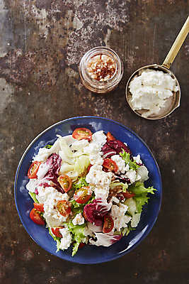 포토 JPG 실내 사람없음 하이앵글 샐러드 건강식 리코타치즈샐러드 나무배경 리코타치즈 국내포토 음식 뷰포인트 백그라운드 치즈 내부 파일형식
