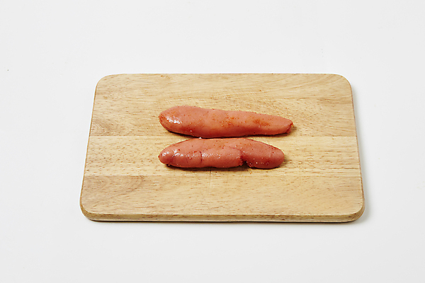 포토 JPG 식재료 실내 사람없음 흰배경 나무도마 명란젓 국내포토 백그라운드 도마 내부 목재 흰색 젓갈 파일형식