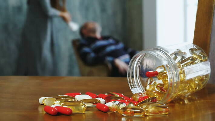 노년 2 건강 병원 사람 두명 알약 약 하트 심장 긴급 신선 도움 혈액 구출 실패 질병 공격 사건 서비스 싸움 위치 부름 시민 돌봄 마약 심장병 압력 치유 헬프 필요 무너짐 4K MOV 해외동영상 클립영상 모양 컨셉 의학 모션 성인 장기_의학 좌절 동영상 국민 파일형식