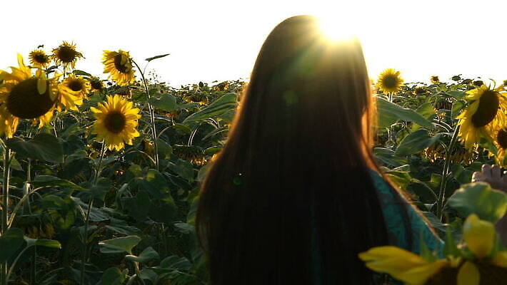여자 꽃 모션 자연 하늘 불꽃 해바라기 건강 관리 한명 사람 풍경 야외 여름 빛 달리기 햇빛 태양 노란색 맑음 일몰 자유 불기 장면 느림 기르기 돌리기 무료 수평선 HD MOV 해외동영상 슬로모션 클립영상 자연요소 식물 1 계절 컬러 컨셉 불 날씨 촬영기법 노을 생태계 동영상 돌봄 파일형식