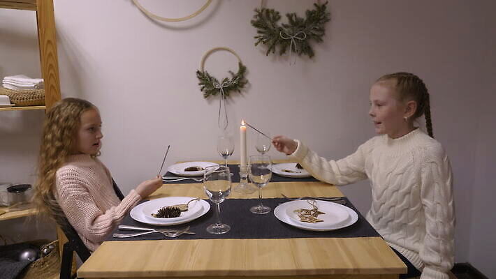 백인 1 행복 어린이 크리스마스 2 탁자 불 휴가 새해 실내 미소 사람 소녀 두명 옆모습 장식 파티 방 축하 닫기 야간 저녁 크리스마스이브 혼자 MOV 해외동영상 슬로모션 클립영상 자연요소 서양인 여자 기념일 감정 뷰포인트 가구 컨셉 모션 촬영기법 표정 이벤트 내부 동영상 파일형식