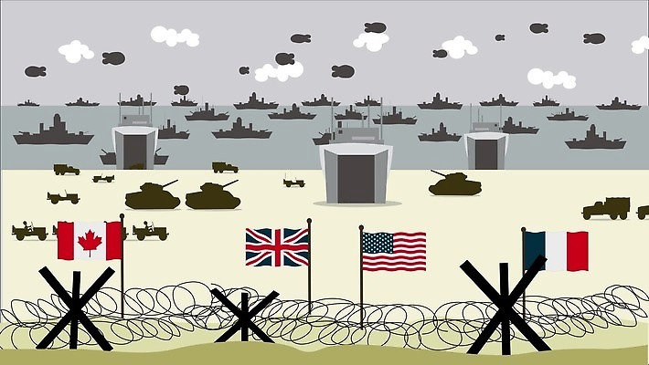 유럽 캐나다 영국 군대 사람없음 미국 장비 자유 프랑스 수확 역사 6월 6 군용 싸움 전쟁 육군 병정 노르망디 착륙 필승 4K MP4 해외동영상 클립영상 나라 컨셉 북아메리카 농업 모션 숫자 우승 날짜 동영상 파일형식