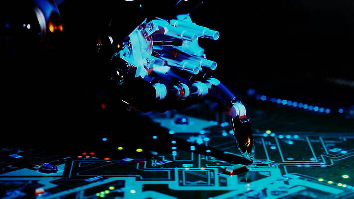 손 산업 선 과학 컨셉 인터넷 미래 직장 기술 사람없음 전자제품 학습 컴퓨터 3D 디지털 자료 정보 업무 네트워크 제조 연결 로봇 팔 애니메이션 온라인 혁명 소프트웨어 인공 지능 사용자 4K MOV 해외동영상 AI_인공지능 클립영상 교육 회사 신체부위 작업 디지털합성 동영상 파일형식