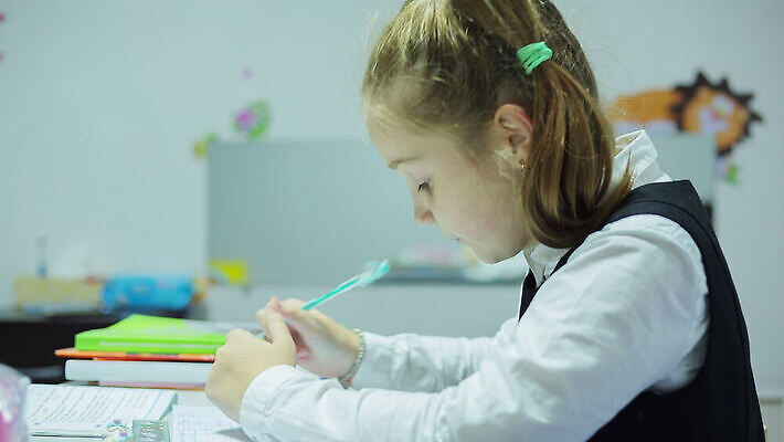 교육 종이 어린이 교실 학교 상상 놀이 탁자 수업 주택 실내 이야기 한명 책 스터디 금발 연필 펜 공책 퍼즐 그리기 바이러스 읽기 책상 바쁨 최초 초보 사스 문해 코로나바이러스 락다운 MOV 해외동영상 클립영상 1 헤어스타일 가구 모션 문구용품 학용품 사람 내부 건물 학습 필기구 질병 동영상 파일형식