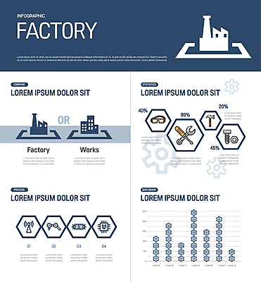 일러스트 공장 그래프 고글 사람없음 인포그래픽 나사 스패너 드라이버 망치 남색 톱니바퀴 볼트 국내일러스트 AI파일 컬러 공업 공구 파일형식 벡터