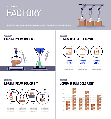 일러스트 포장 공장 그래프 사람없음 선물상자 쇼핑백 보라색 인포그래픽 과정 택배상자 자동화 자동화기기 국내일러스트 AI파일 컬러 컨셉 가방 공업 선물 상자 기계 택배 파일형식 벡터
