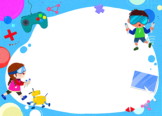 전신 PSD 여자 남자 어린이 하늘색 일러스트 프레임 들기 소녀 소년 두명 태블릿 걷기 체험 가상공간 게임콘트롤러 프레임일러스트 증강현실 가상현실 어린이만 로봇강아지 VR기기 국내일러스트 컨셉 모션 사람 파란색 전자제품 스마트기기 기계 게임기 로봇 파일형식