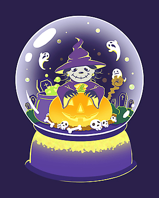 PSD 여자 일러스트 지팡이 뼈 해골 한명 미소 들기 상반신 성인 할로윈 무덤 유령 솥 비석 마녀 스노글로브 잭오랜턴 성인여자한명만 국내일러스트 1 모션 주방용품 표정 사람 장식 여자한명만 성인여자만 파일형식