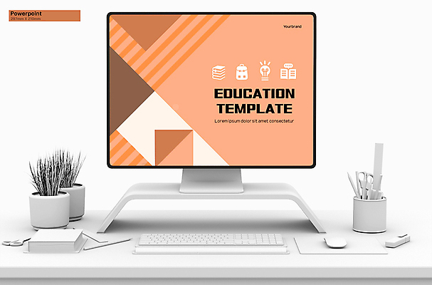 템플릿 교육 비즈니스 전구 그래프 책가방 사람없음 책 세트 주황색 PPT 프레젠테이션 문서템플릿 애니형PPT 9P 이미지템플릿 컬러 가방 파일형식