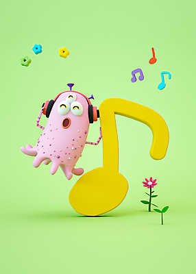 PSD 편집 편집이미지 캐릭터 디자인 교육 꽃 악기 음악 연주 음표 3D캐릭터 웃음 사람없음 초록색 3D소스 3D 헤드폰 잡기 디지털합성 즐거움 음악교육 몬스터 에듀 에듀케이션 편집소스 편집3D 식물 기호 감정 컬러 음향기기 모션 문화예술 표정 파일형식