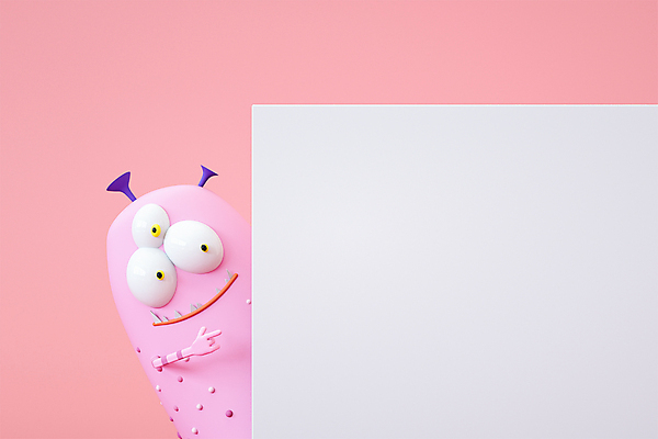 PSD 편집 편집이미지 캐릭터 디자인 배너 분홍색 프레임 3D캐릭터 사람없음 3D소스 3D 가리킴 디지털합성 몬스터 카피스페이스 편집소스 편집3D 컬러 손짓 공백 파일형식