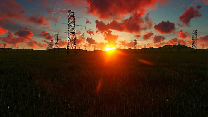 산업 통신 자연 하늘 조명 건설업 초원 사람없음 야외 가로 탑 금속 일몰 장비 안개 역 일렬 철사 봉 공학 철강 4K 타임랩스 MOV 해외동영상 클립영상 건축물 교육 교통시설 재질 날씨 촬영기법 노을 생태계 동영상 파일형식