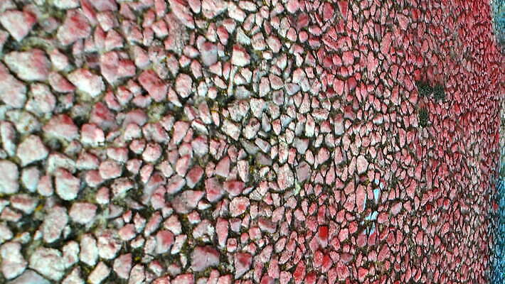 디자인 벽 컬러 백그라운드 추상 벽돌 미술 사람없음 건물 빨간색 초록색 컬러풀 뷰티 우주 검은색 어둠 페인트 손상 벚꽃 붓 얼룩 그리기 닫기 질감 시멘트 덮기 층 제비 그런지 방치 석고 콘크리트 MOV 해외동영상 클립영상 건축물 꽃 컨셉 무늬 모션 조류 문화예술 동영상 파일형식